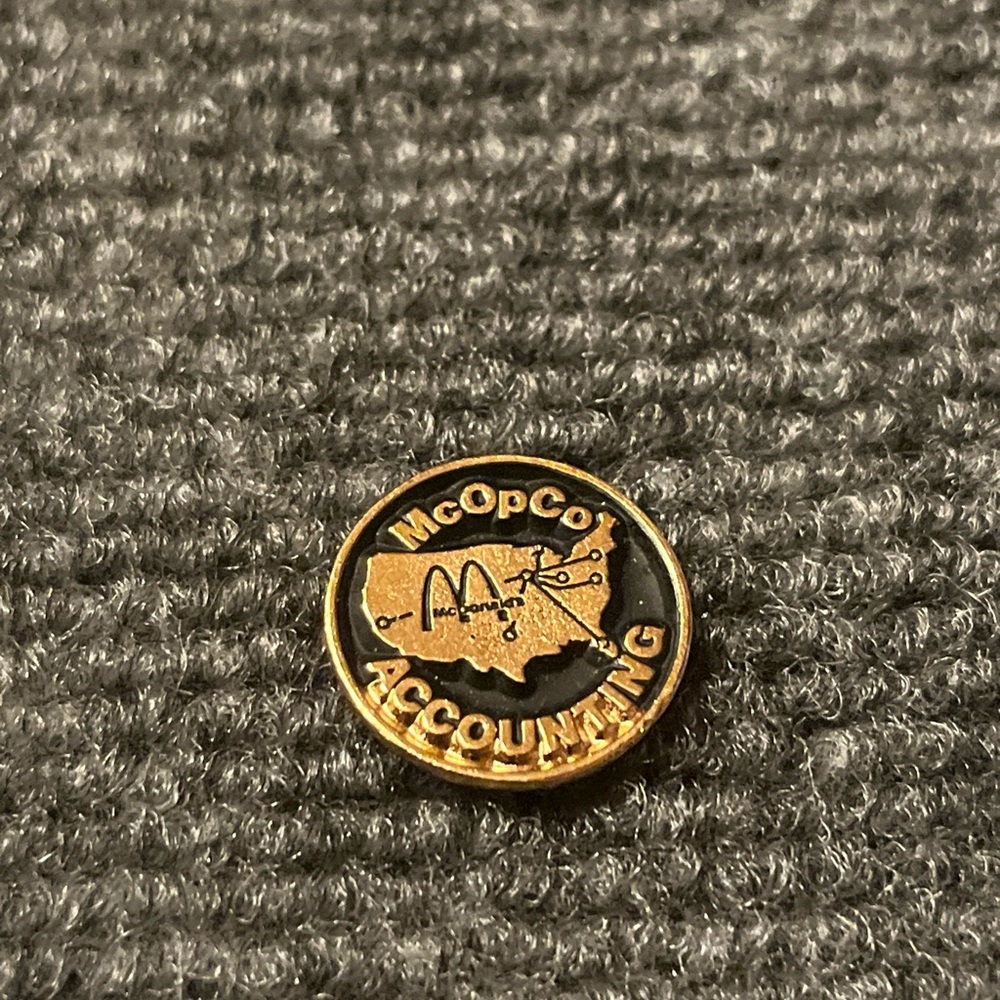 Vintage‎ McDonald’s McOpCo Accounting Employee Lapel Hat Pin